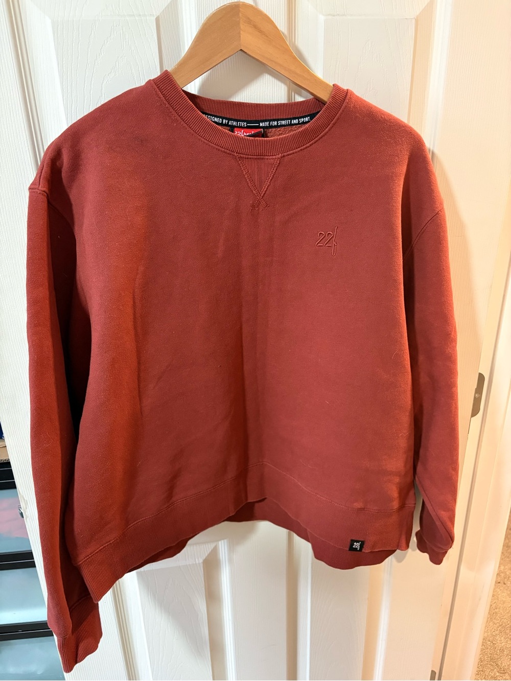 Crewneck Sweater in Burnt Orange by 22 fresh